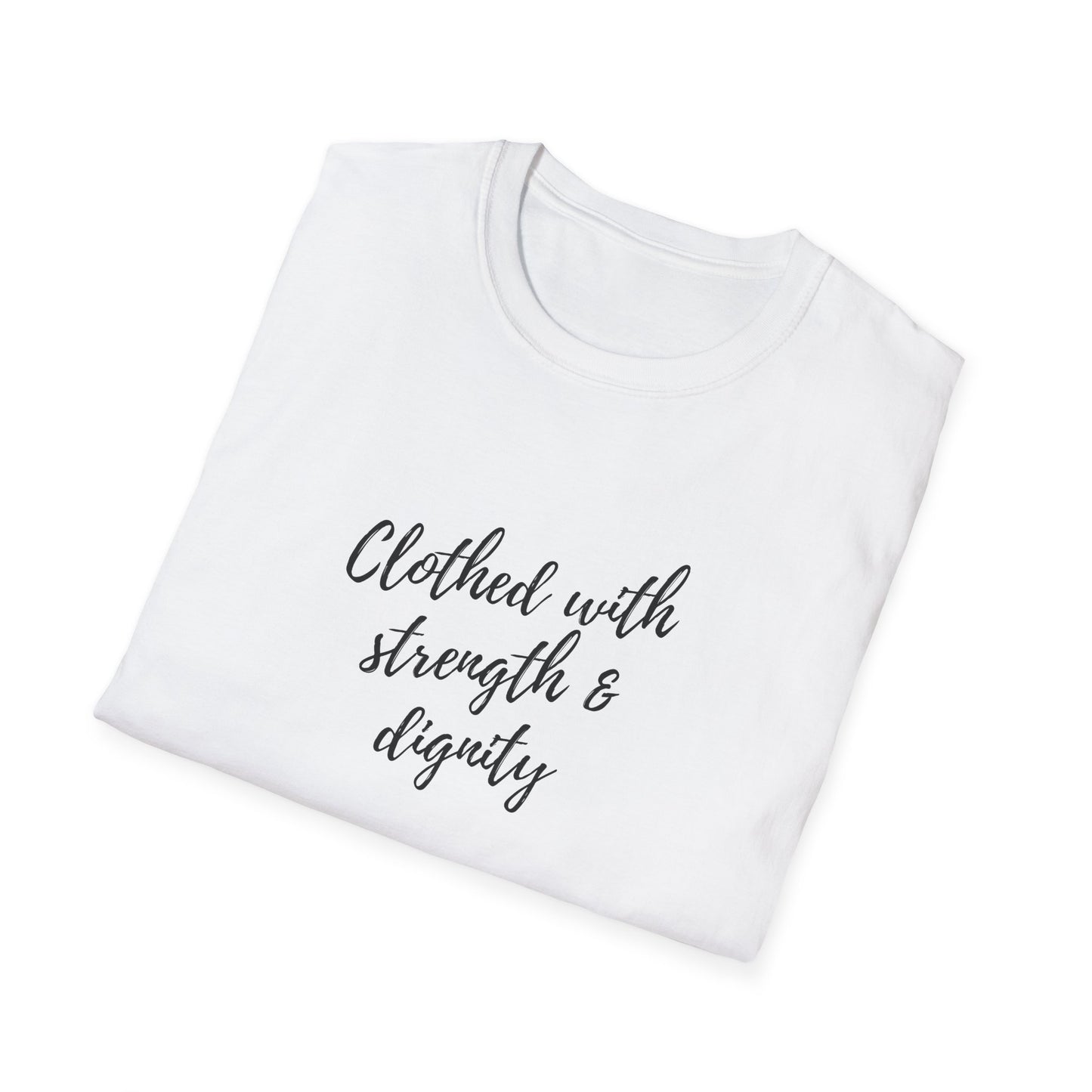 Women's "Clothed with Strength & Dignity" Softstyle T-Shirt