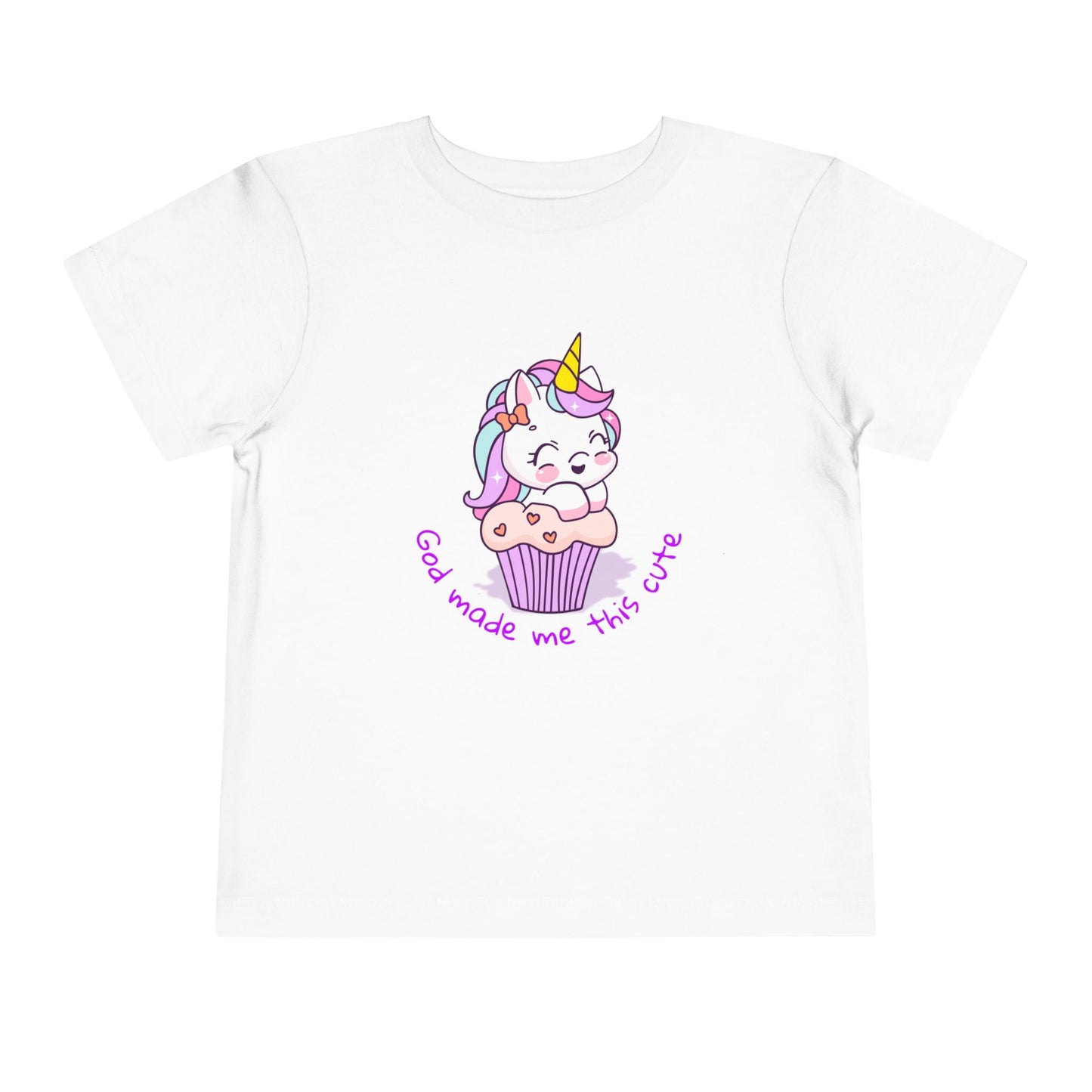 Girl's "God Made Me This Cute" Toddler Tee