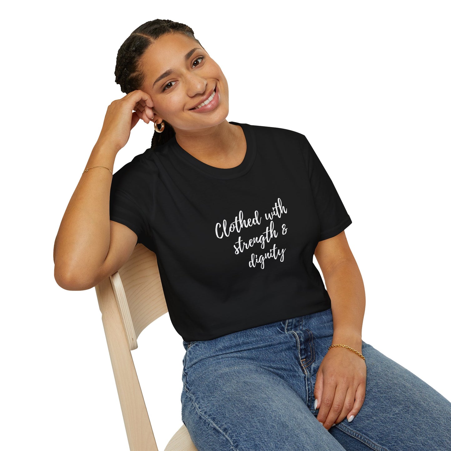 Women's "Clothed with Strength & Dignity" Softstyle T-Shirt