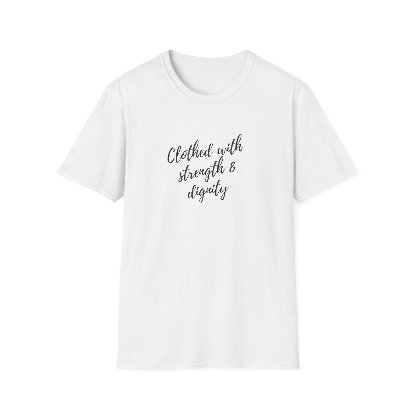 Women's "Clothed with Strength & Dignity" Softstyle T-Shirt