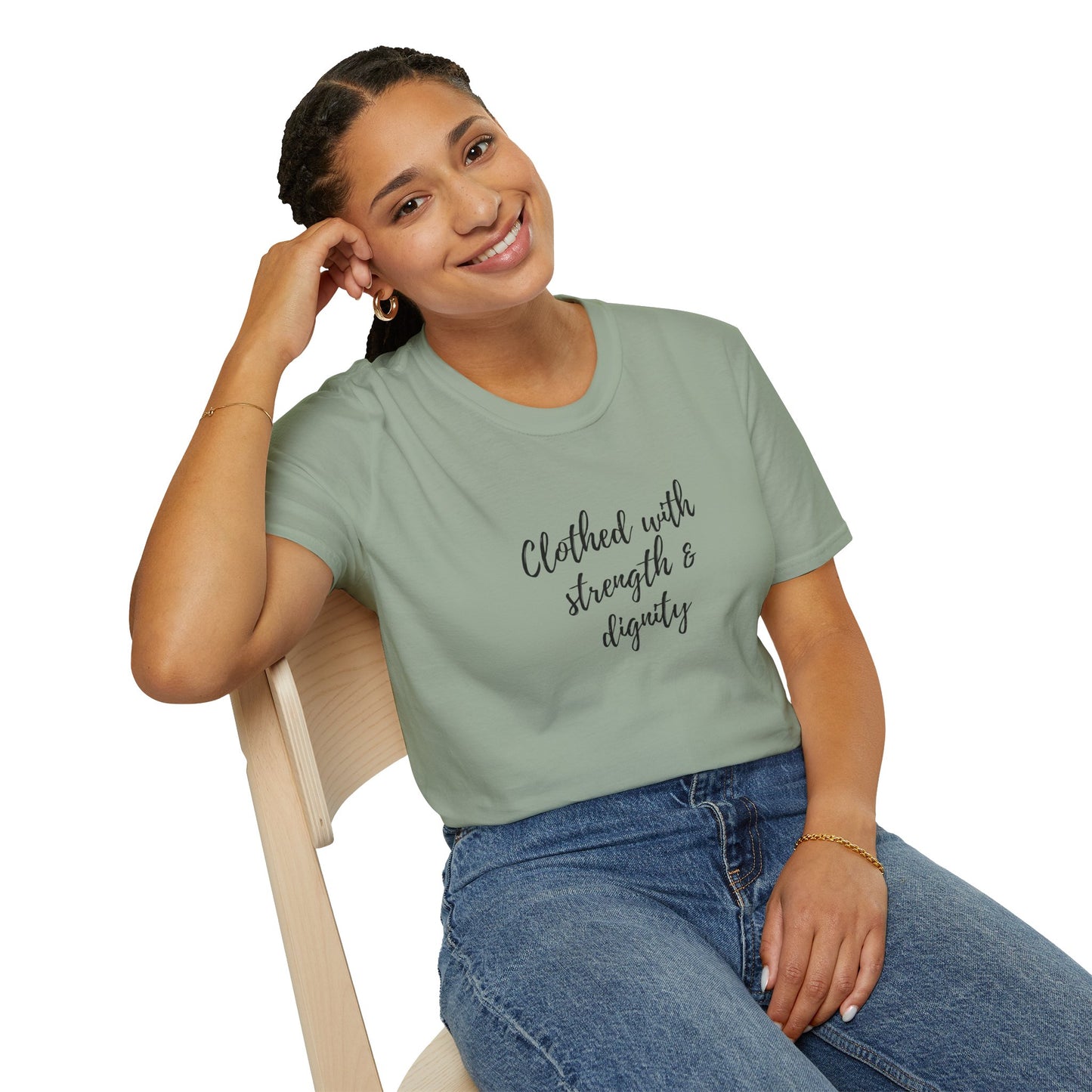 Women's "Clothed with Strength & Dignity" Softstyle T-Shirt