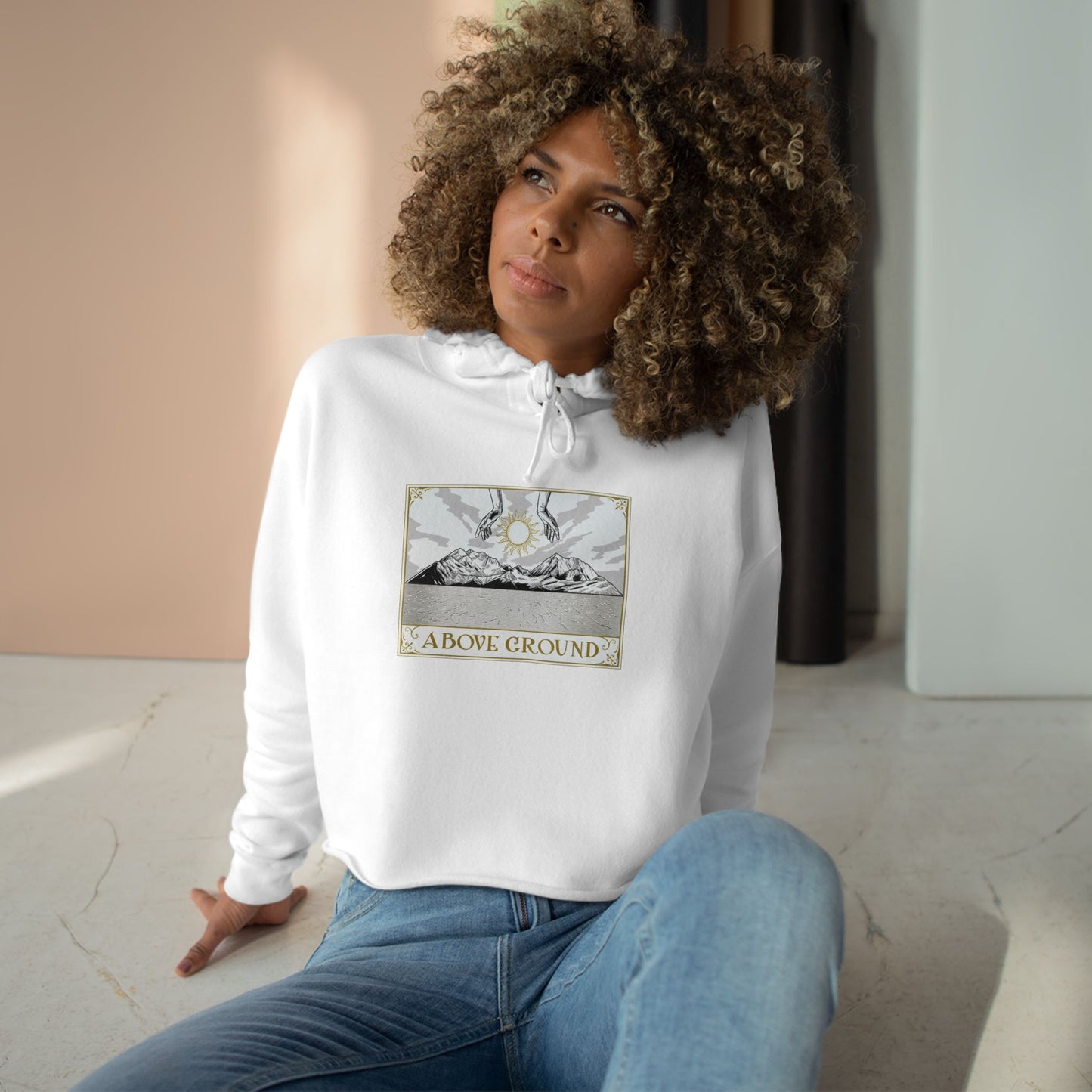 Women's Above Ground "Move Mountains" Crop Hoodie