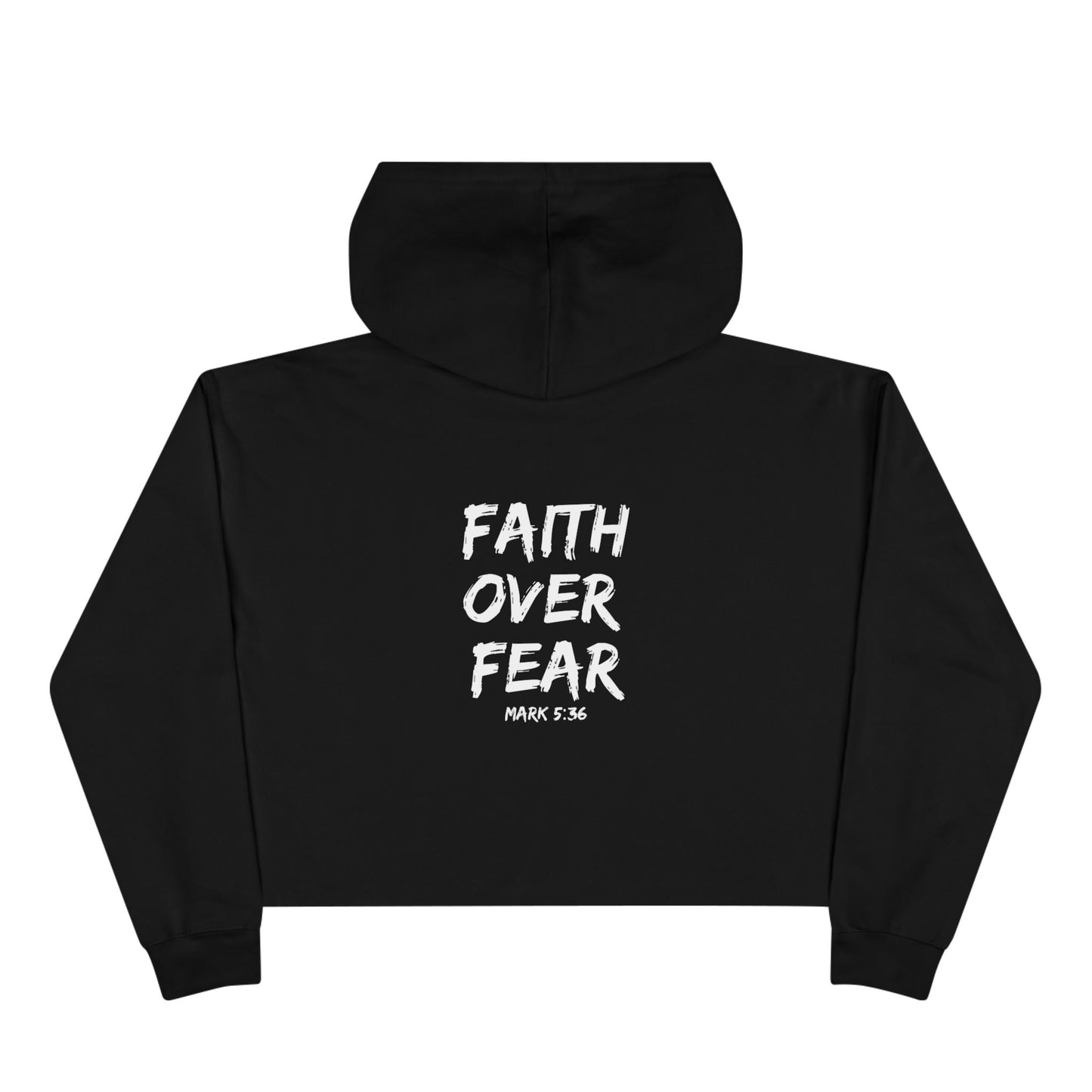 Women's "Faith Over Fear" Crop Hoodie