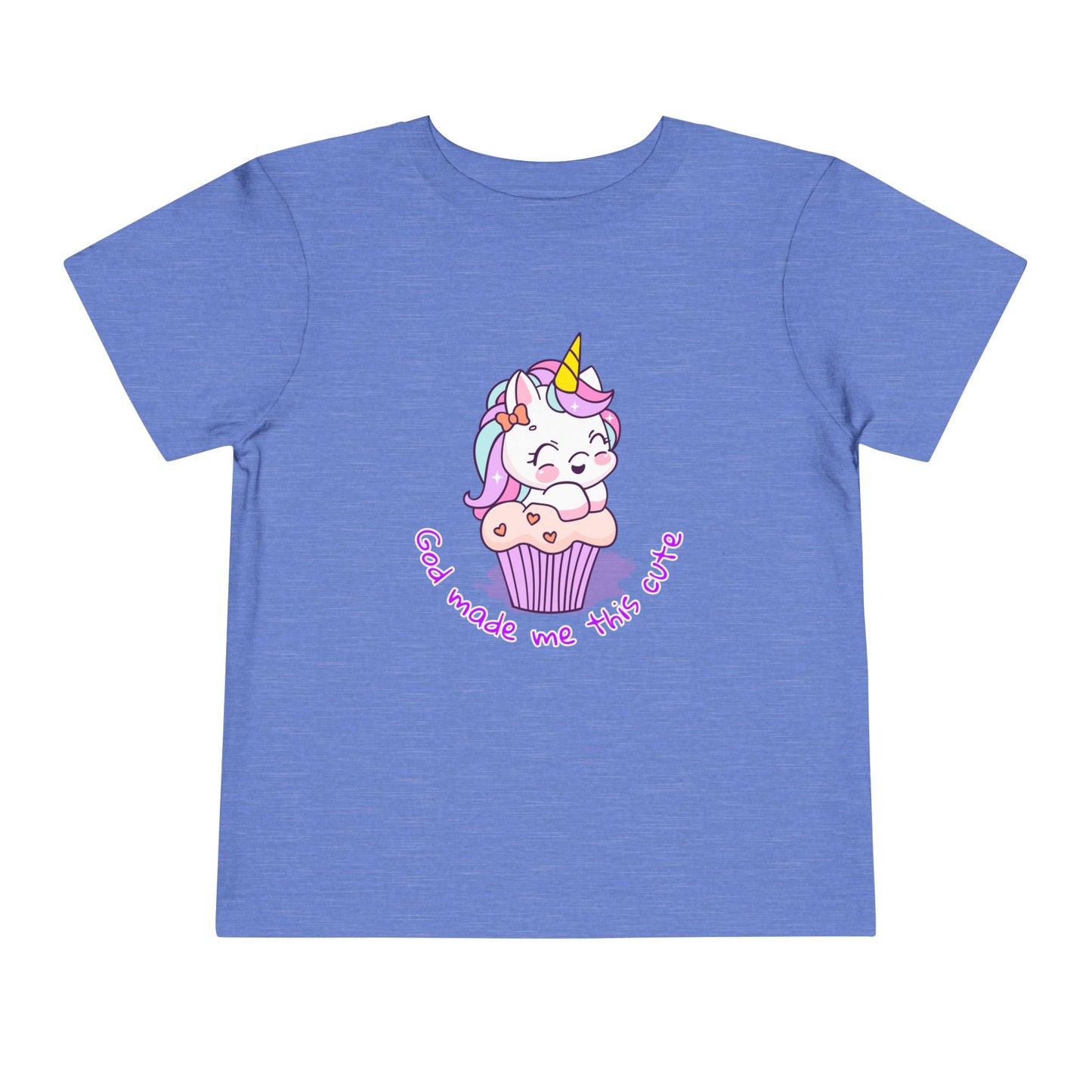 Girl's "God Made Me This Cute" Toddler Tee