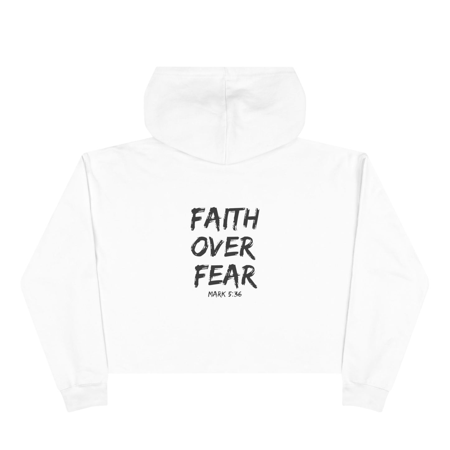 Women's "Faith Over Fear" Crop Hoodie