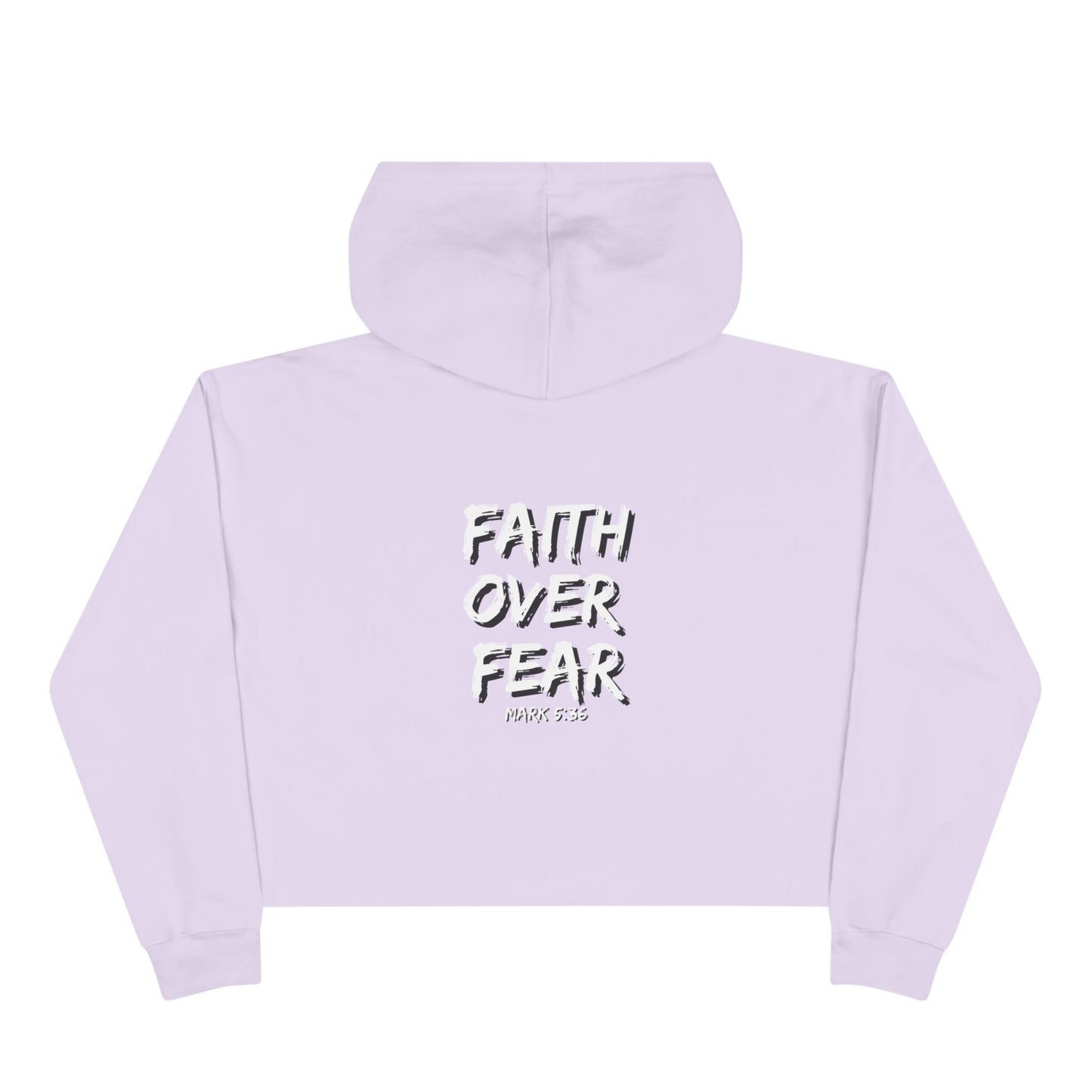 Women's "Faith Over Fear" Crop Hoodie