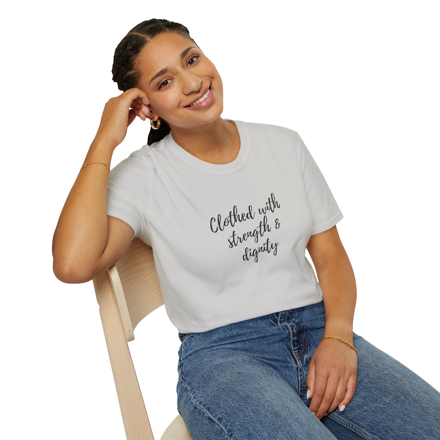 Women's "Clothed with Strength & Dignity" Softstyle T-Shirt