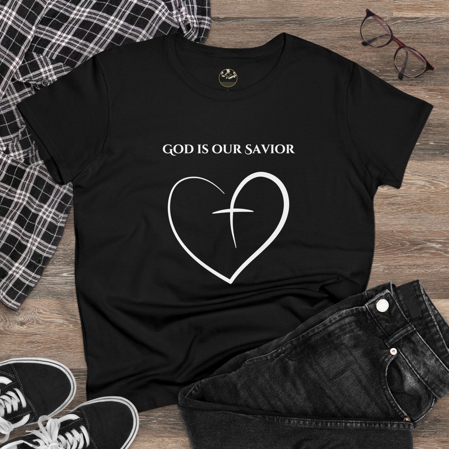 Women's Cotton "God is Our Savior" Tee