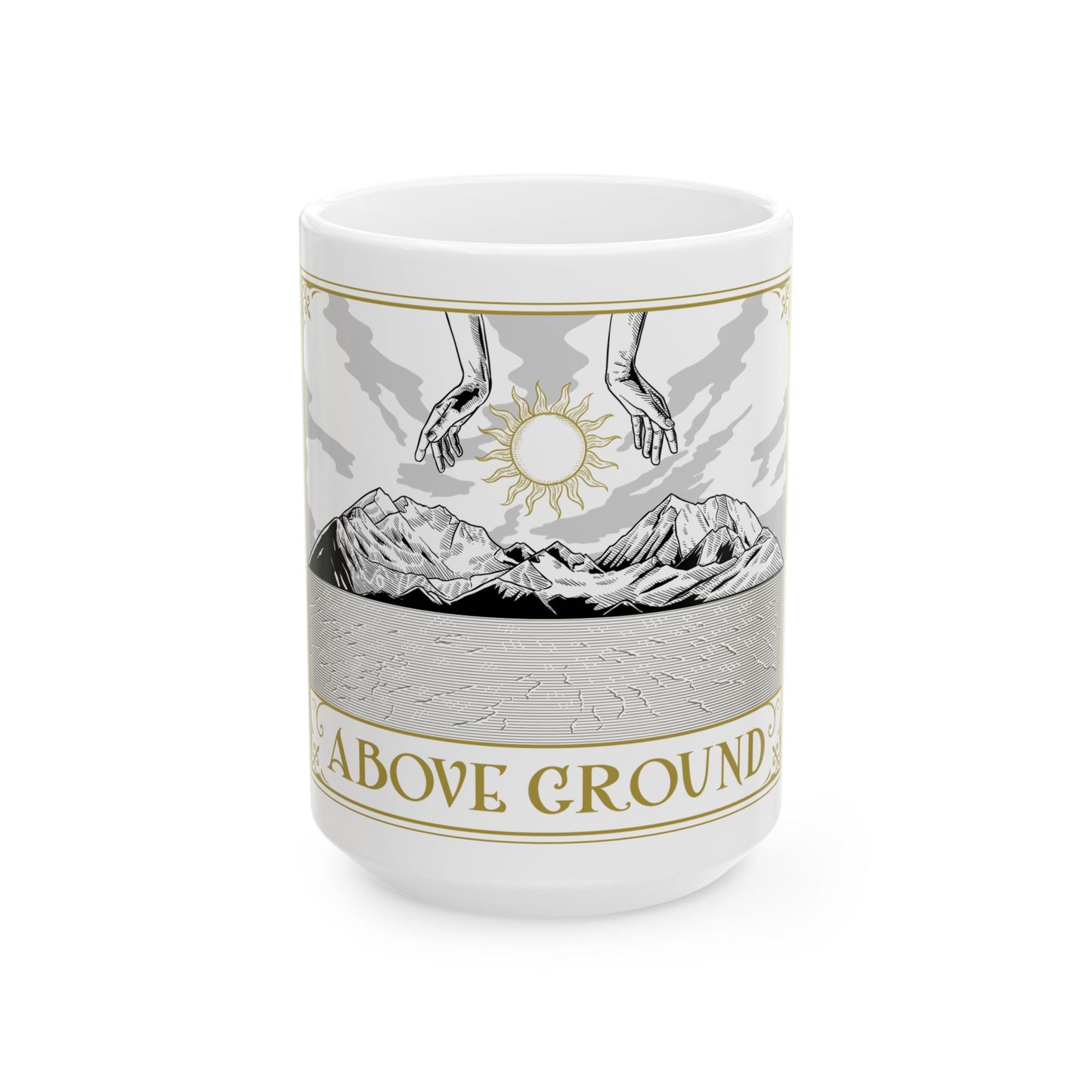 'Above Ground' Mountain Design - 15oz Ceramic Mug