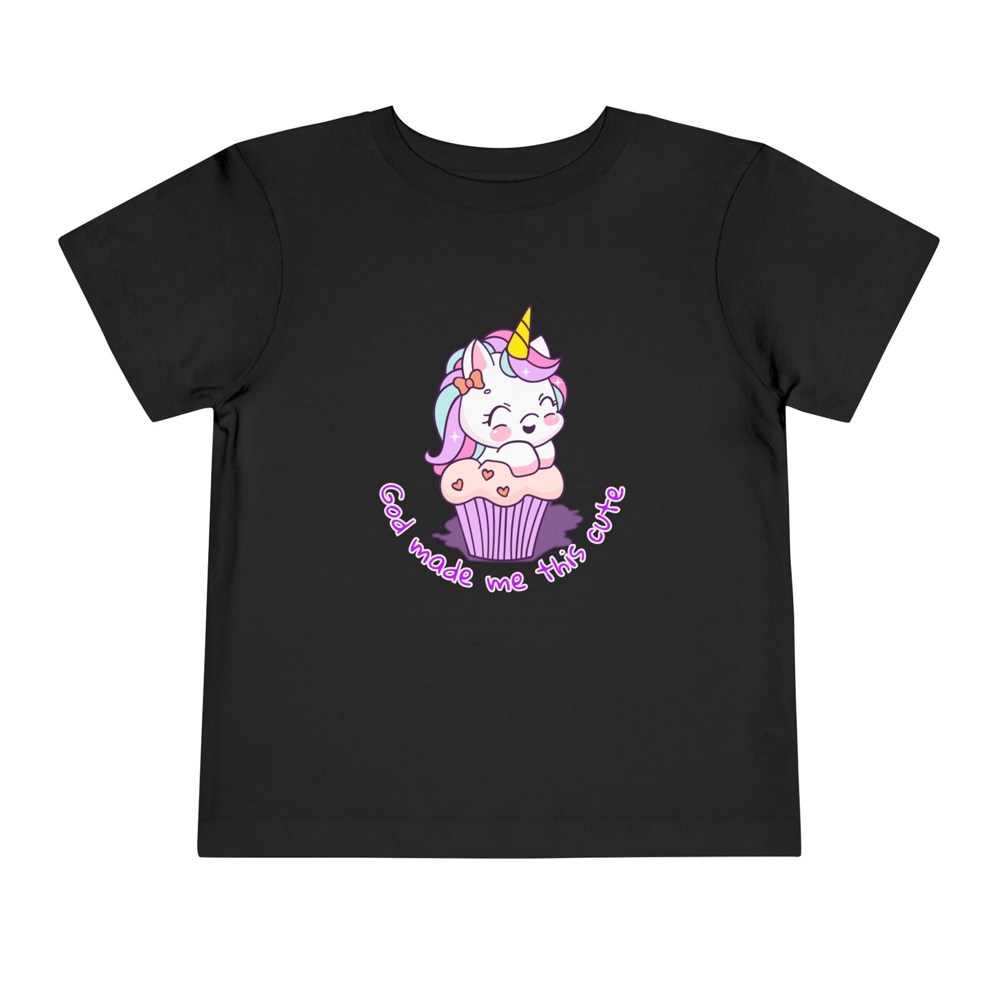 Girl's "God Made Me This Cute" Toddler Tee