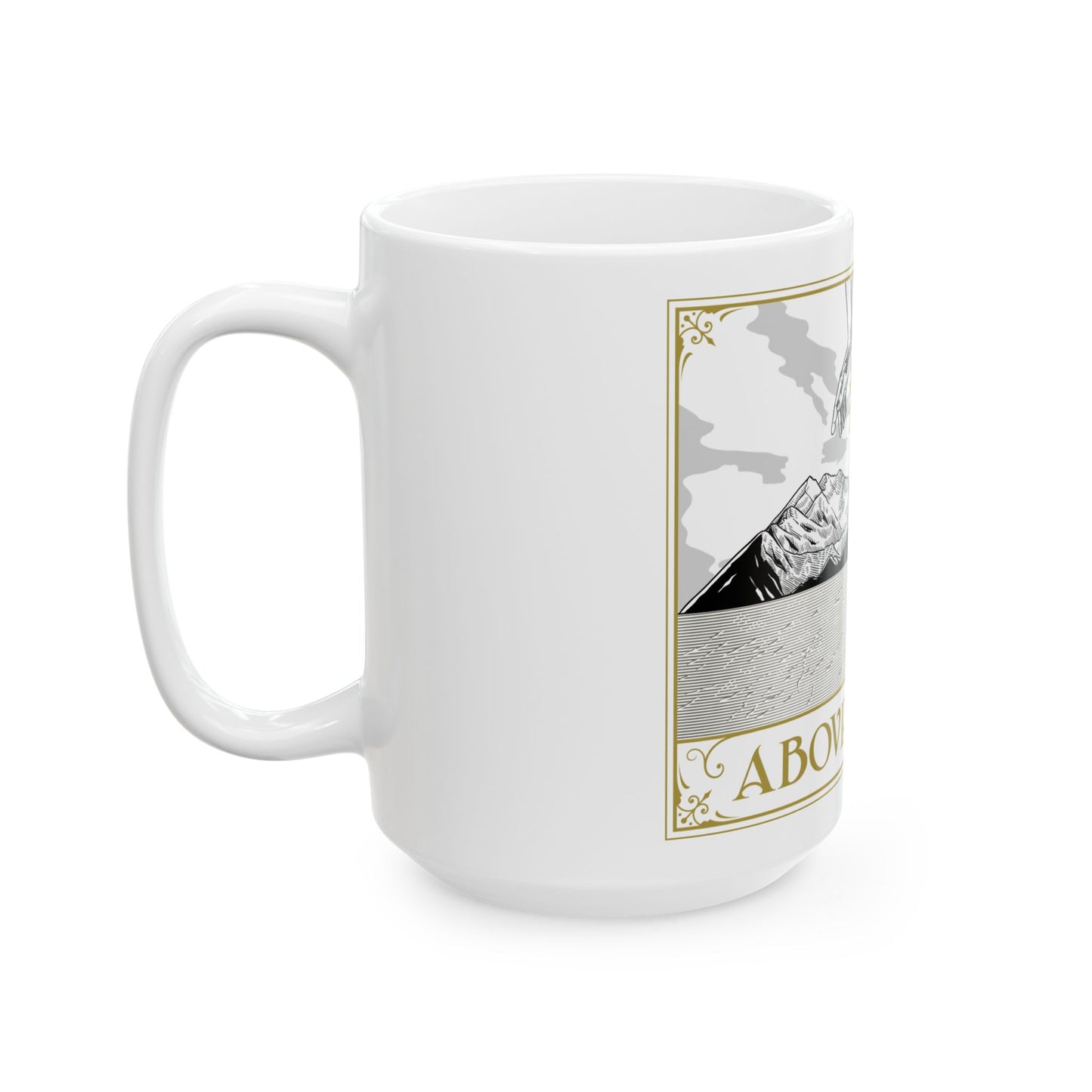 'Above Ground' Mountain Design - 15oz Ceramic Mug