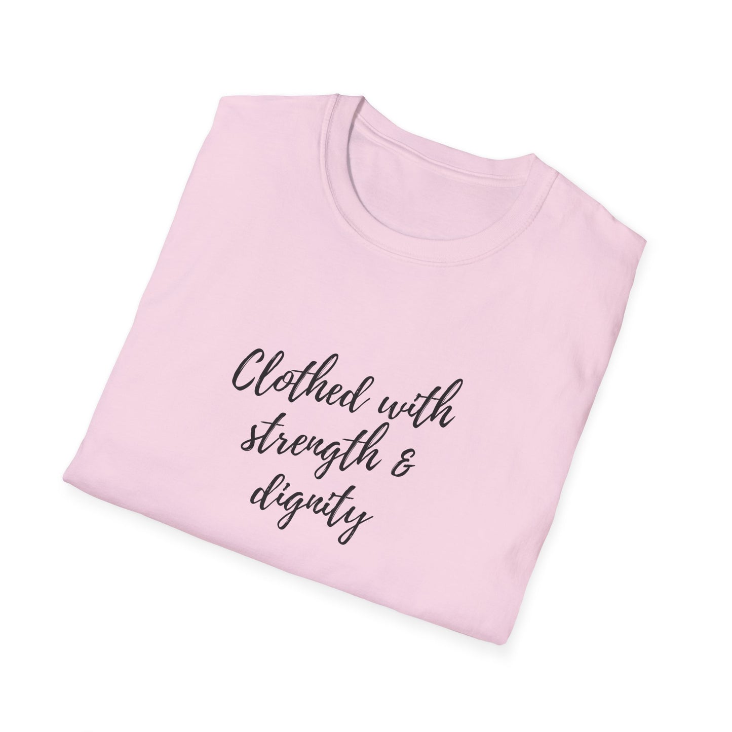 Women's "Clothed with Strength & Dignity" Softstyle T-Shirt