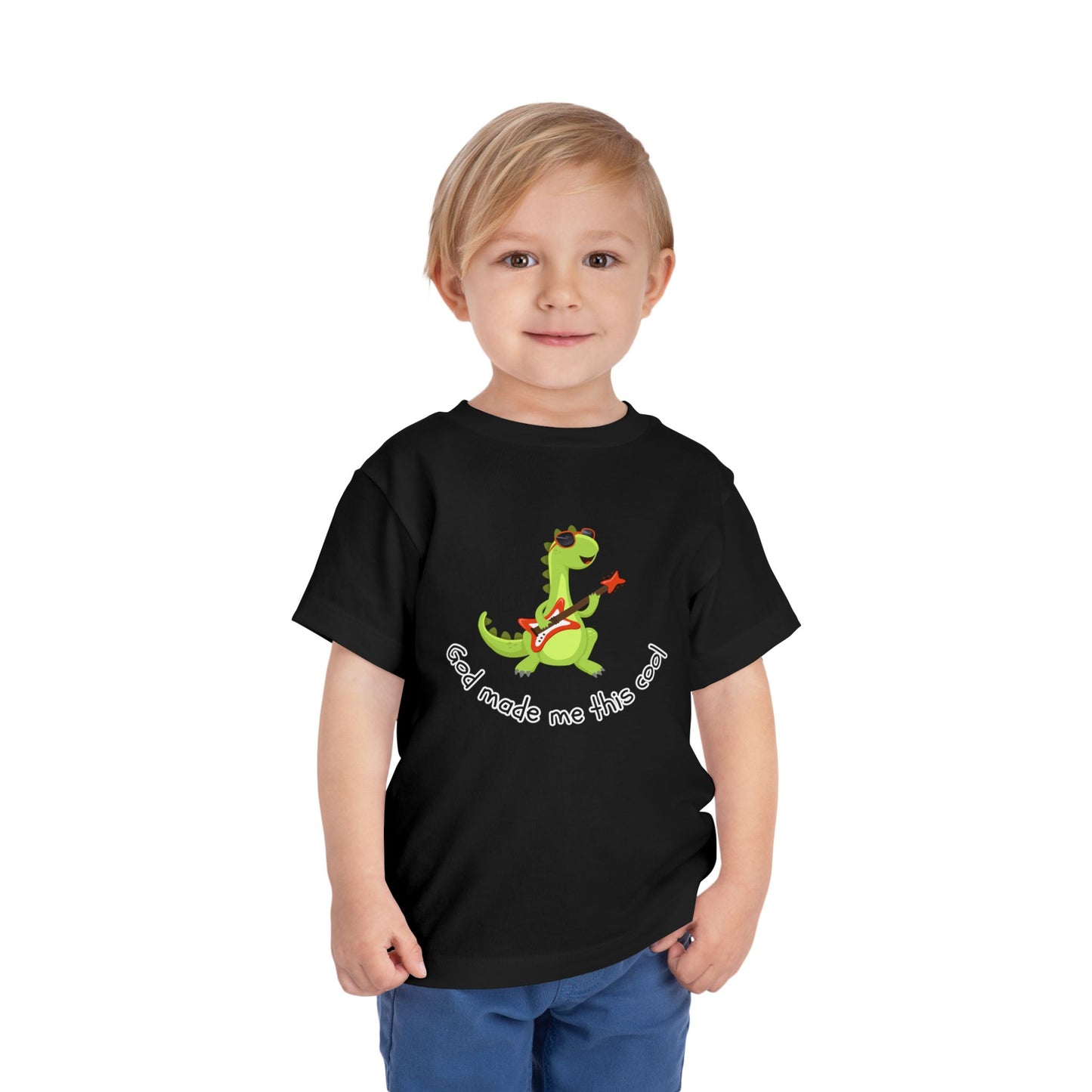 Toddler Boy's "God Made Me This Cool" Short Sleeve Tee