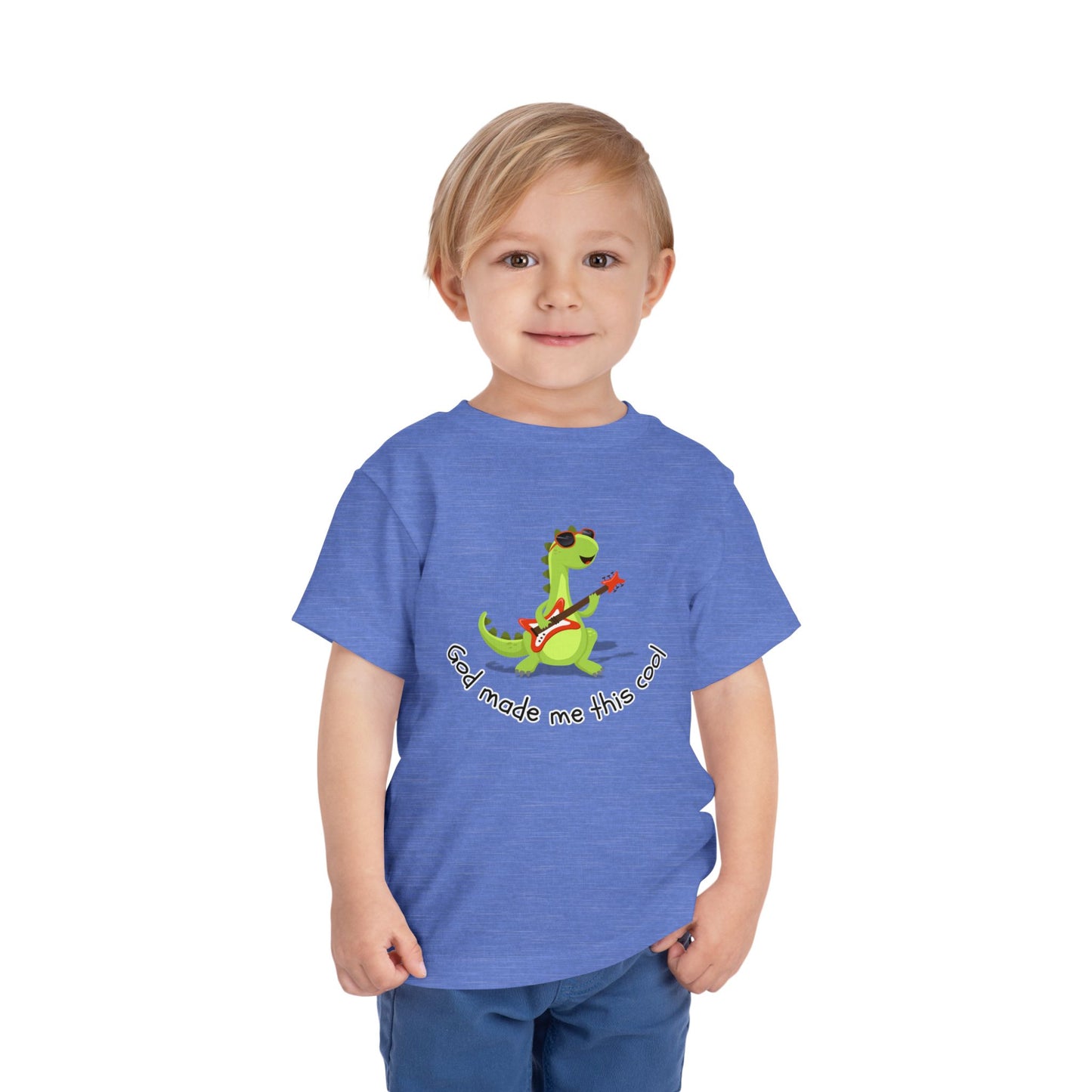 Toddler Boy's "God Made Me This Cool" Short Sleeve Tee