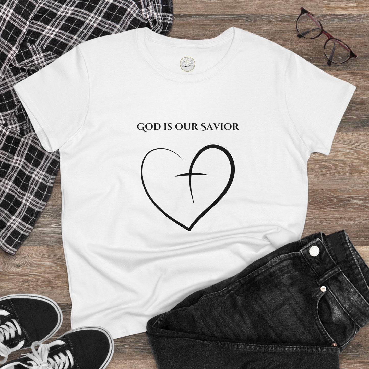 Women's Cotton "God is Our Savior" Tee