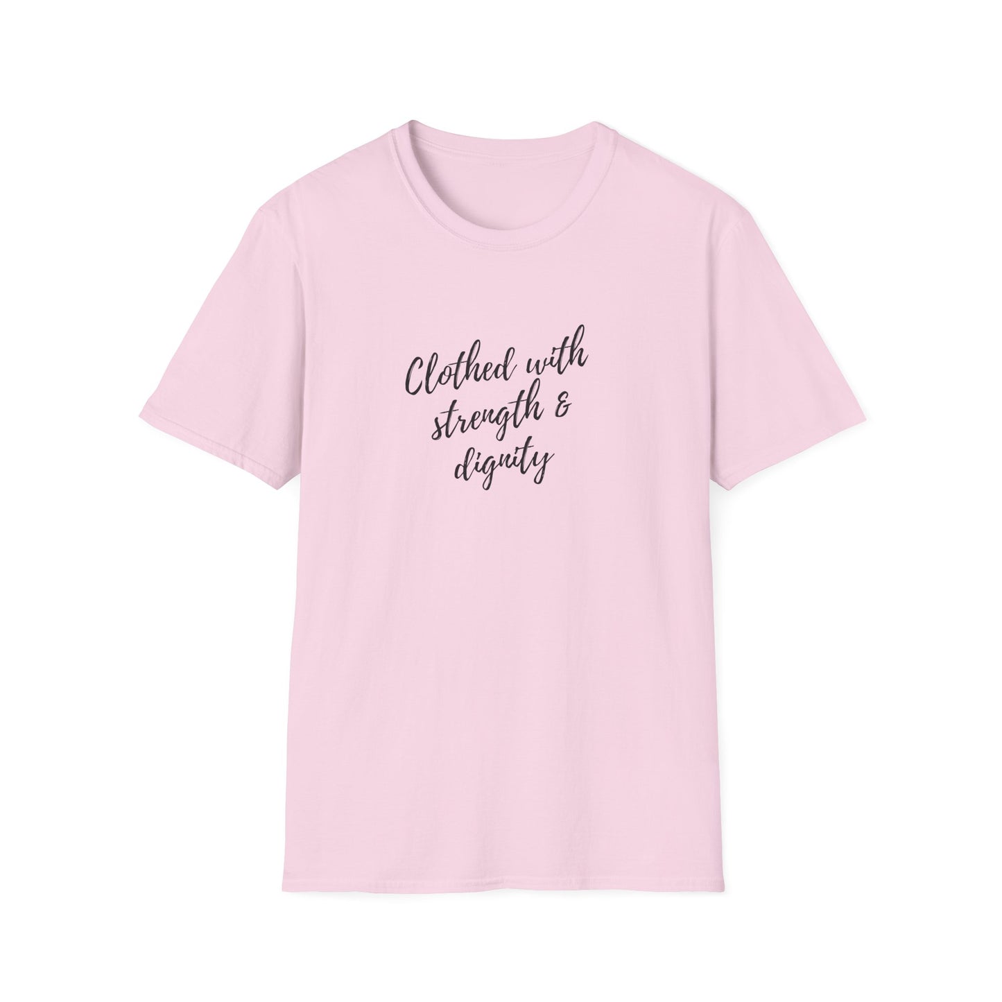 Women's "Clothed with Strength & Dignity" Softstyle T-Shirt