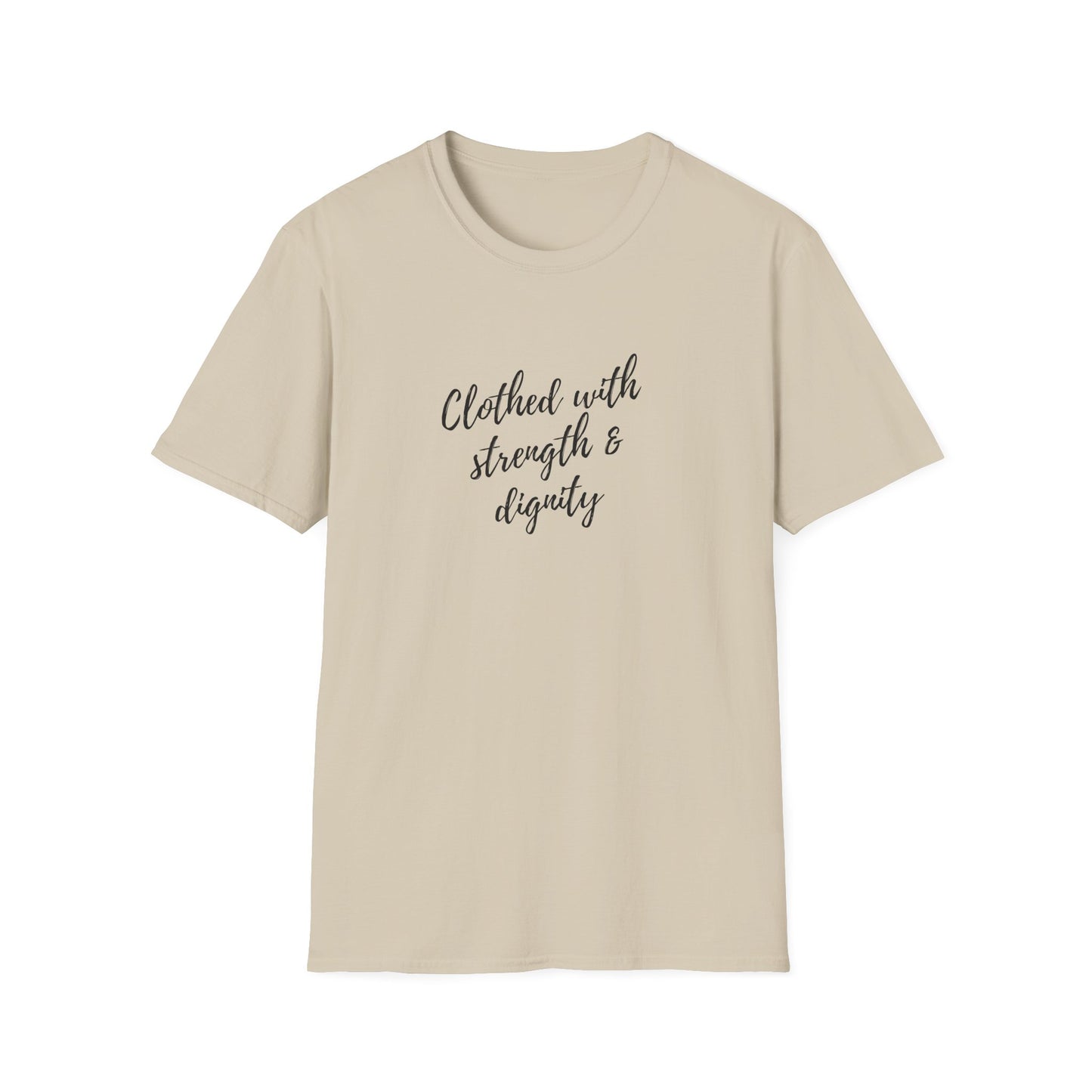 Women's "Clothed with Strength & Dignity" Softstyle T-Shirt