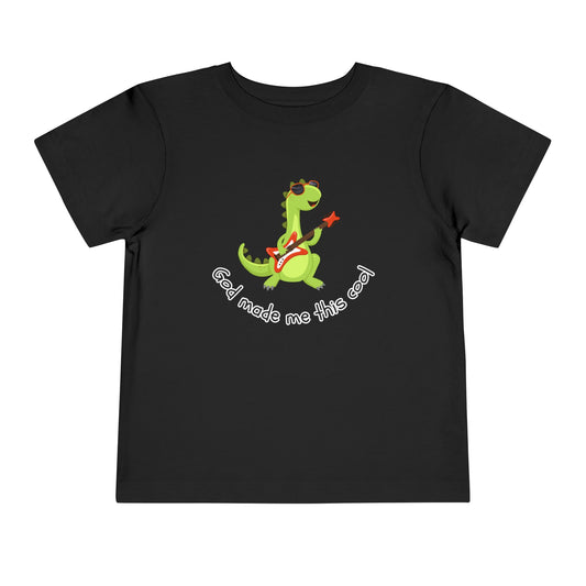 Toddler Boy's "God Made Me This Cool" Short Sleeve Tee