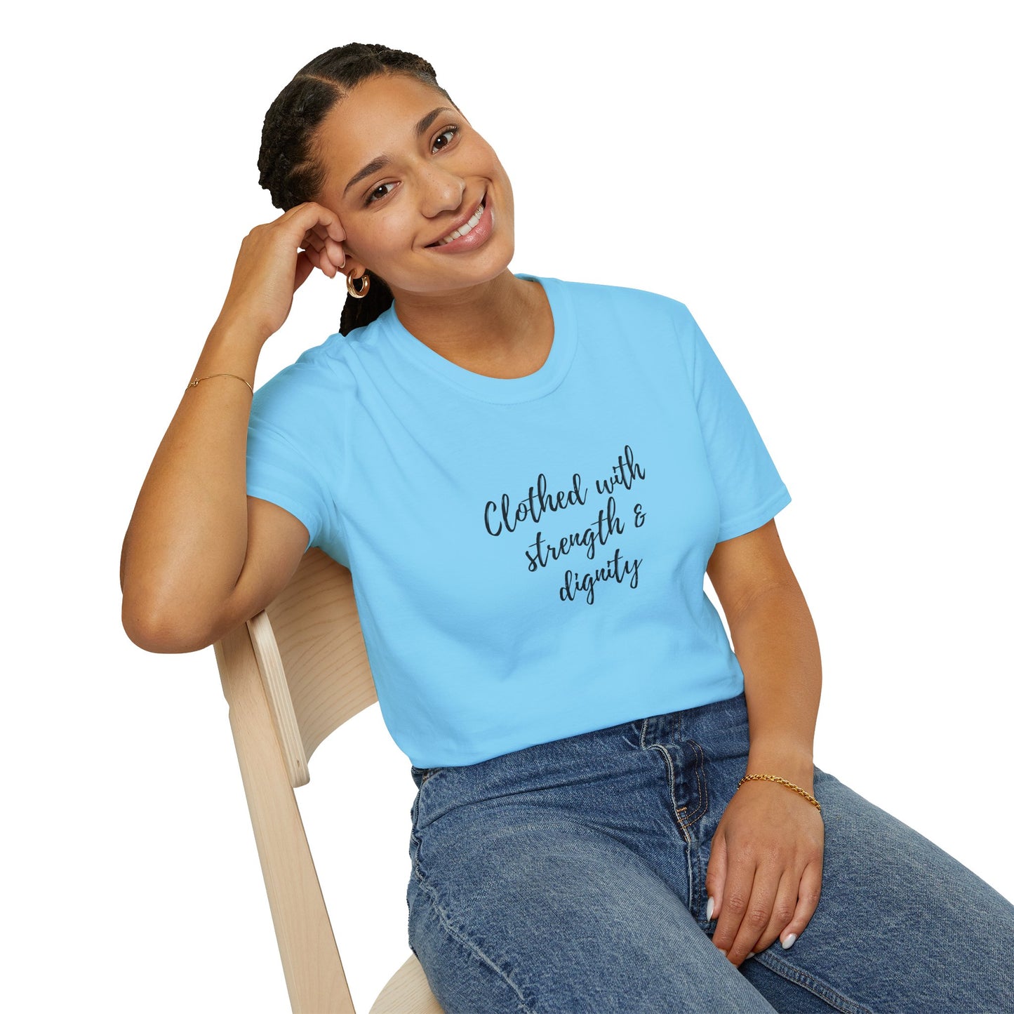 Women's "Clothed with Strength & Dignity" Softstyle T-Shirt