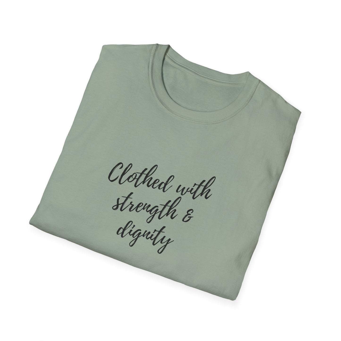 Women's "Clothed with Strength & Dignity" Softstyle T-Shirt