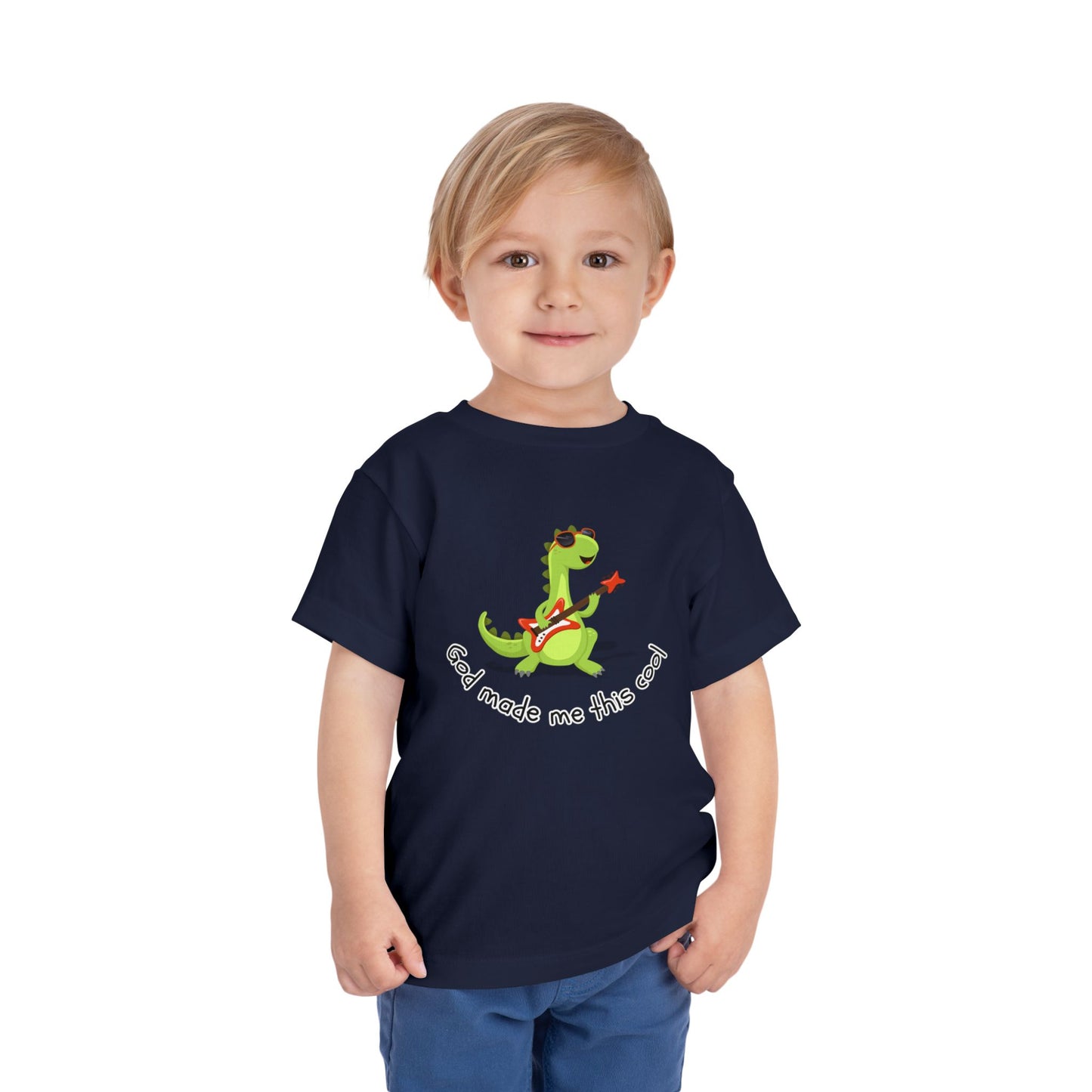 Toddler Boy's "God Made Me This Cool" Short Sleeve Tee