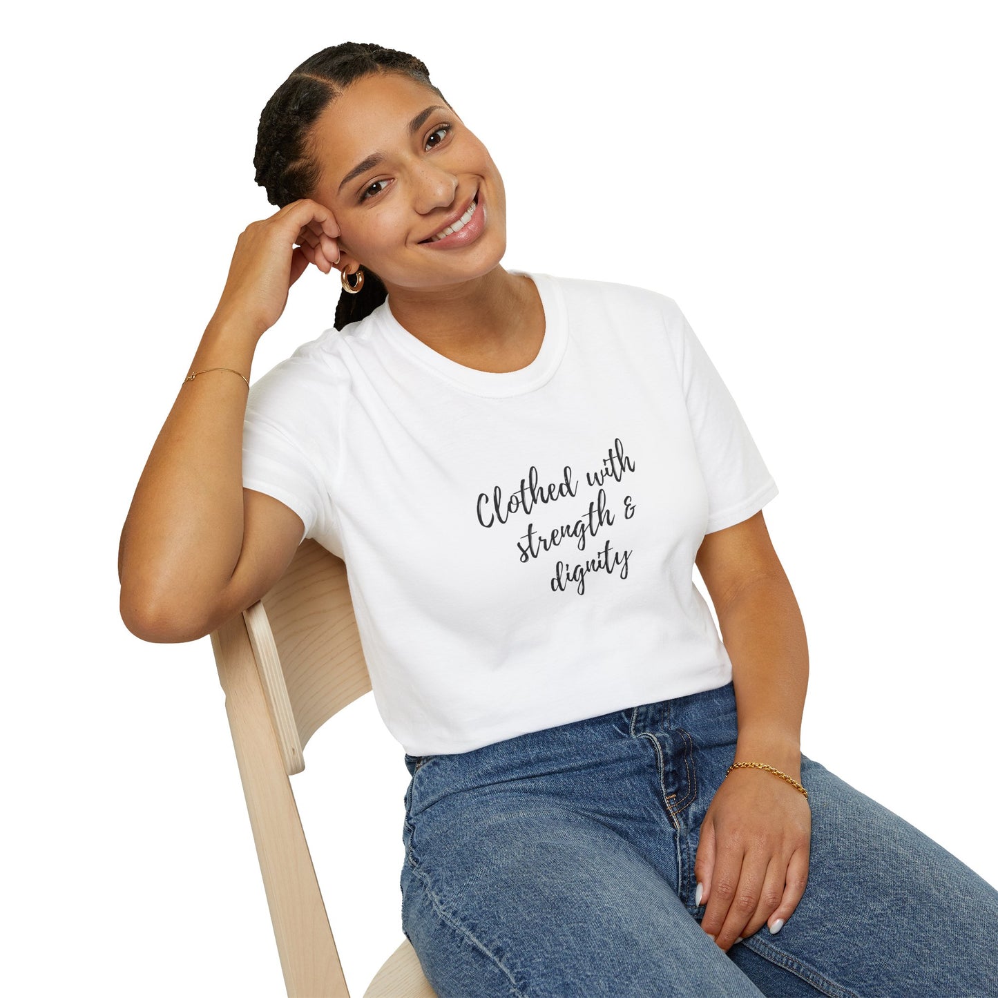 Women's "Clothed with Strength & Dignity" Softstyle T-Shirt